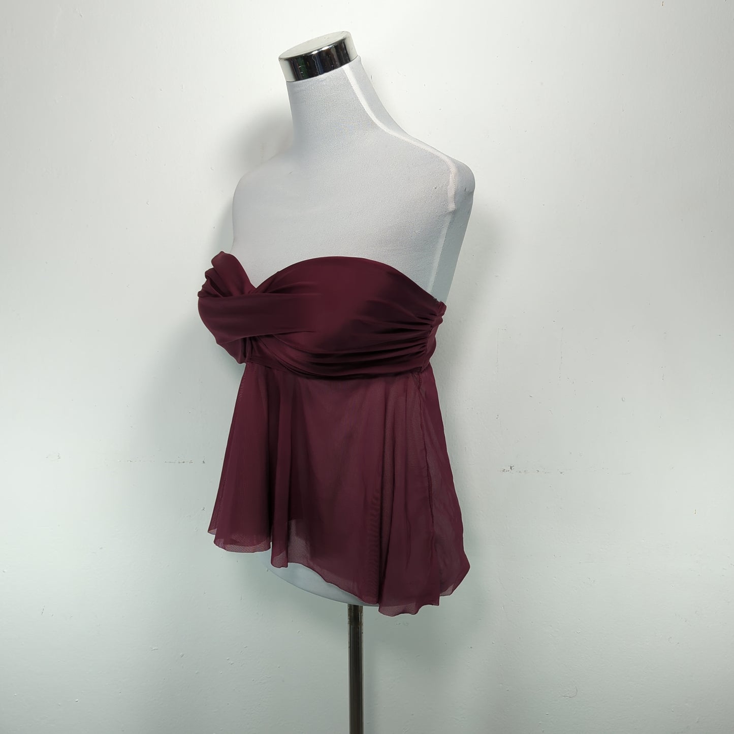 Blusa Rojo Vino Shein
