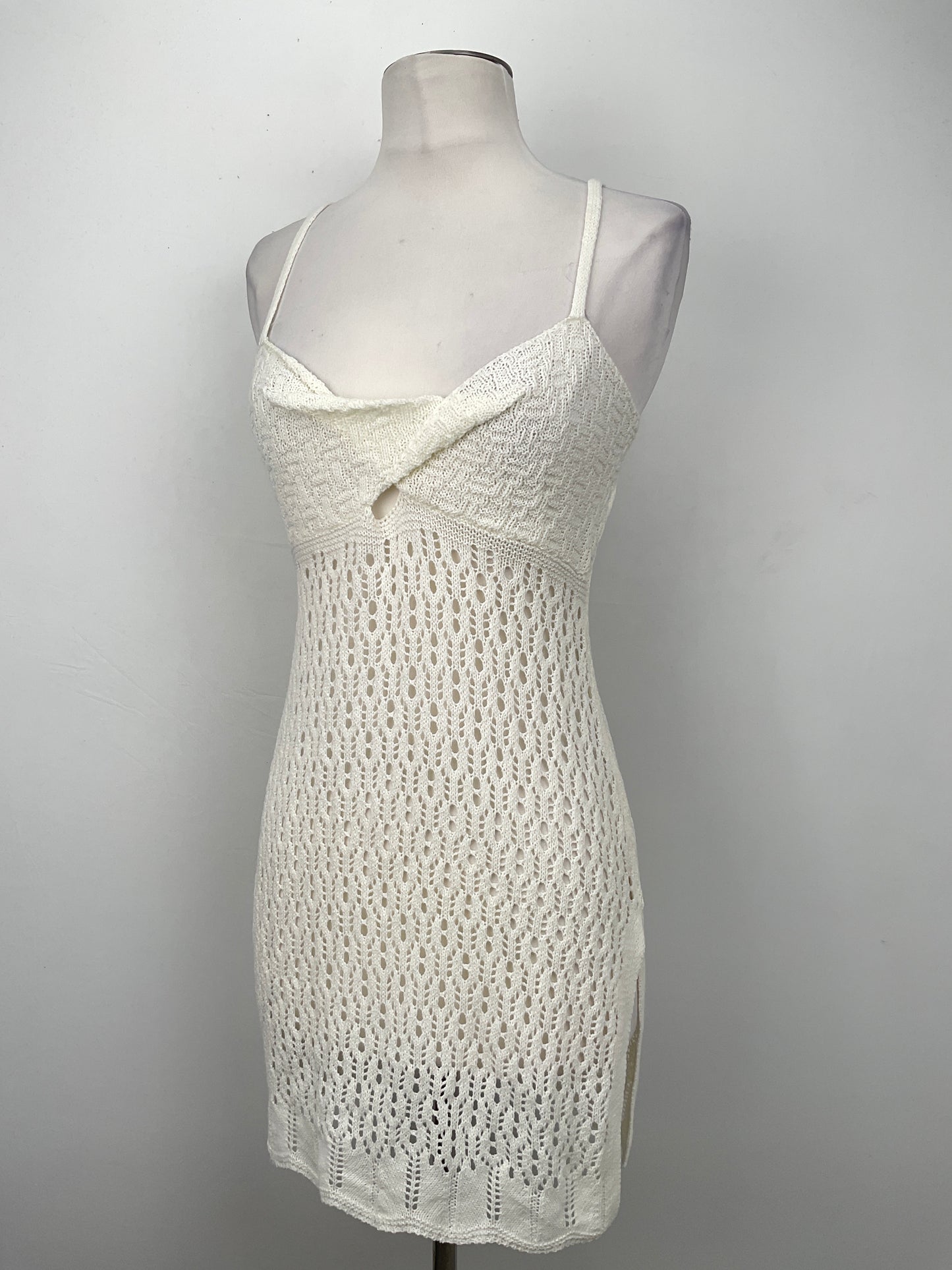 Vestido Playero Beige de Lunares Variangis