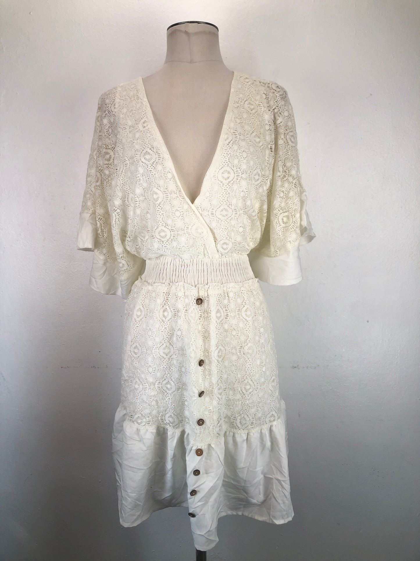 Vestido Beige Floral Variangis