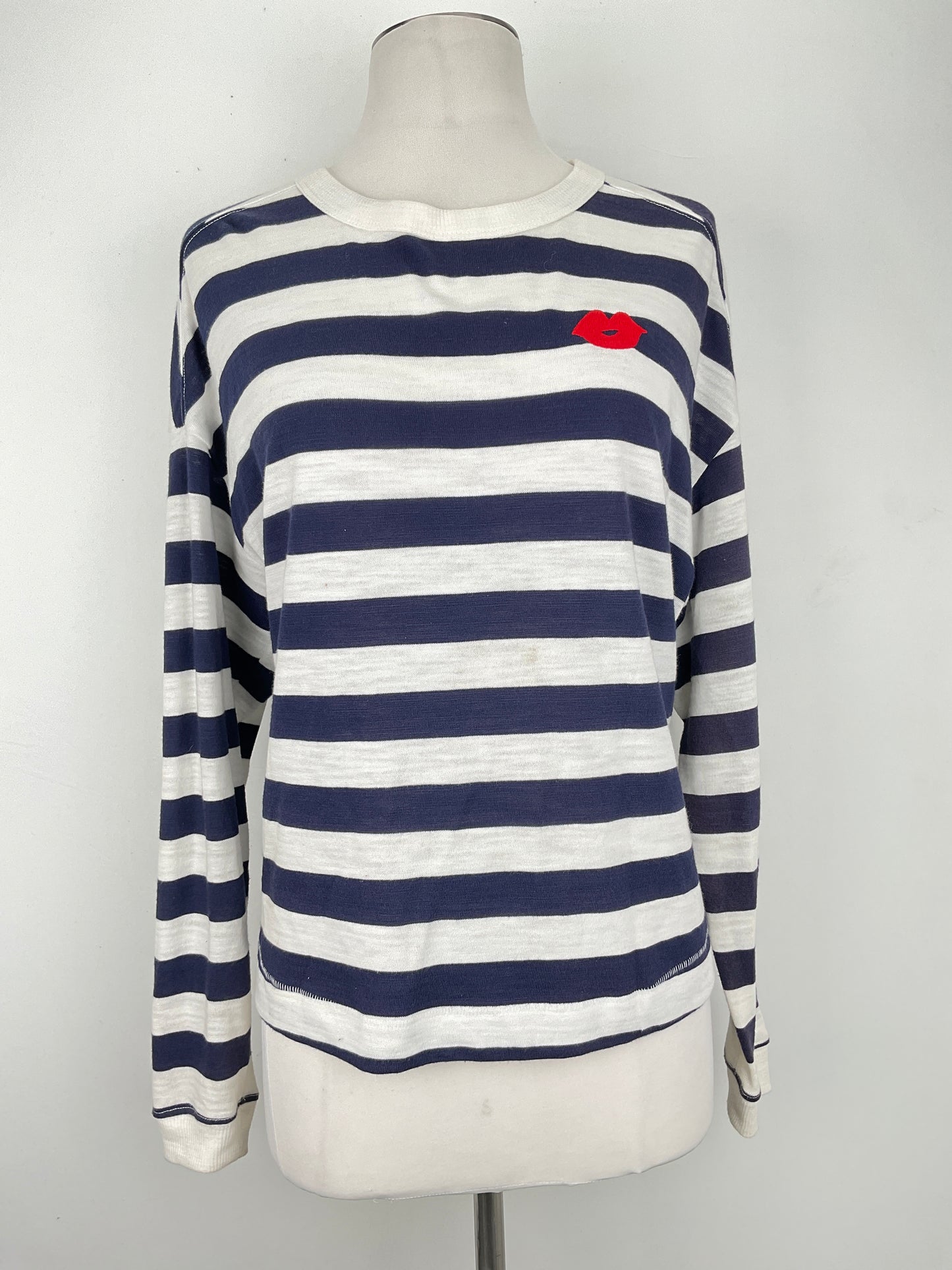 Camiseta Blanco de Rayas Old Navy