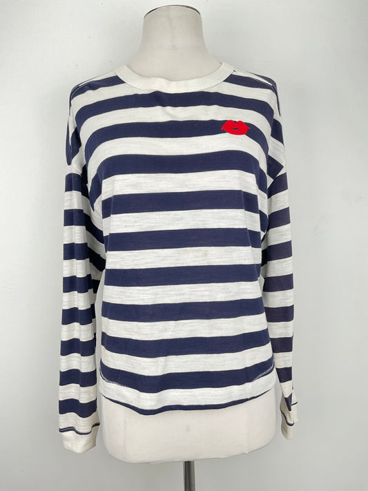 Camiseta Blanco de Rayas Old Navy