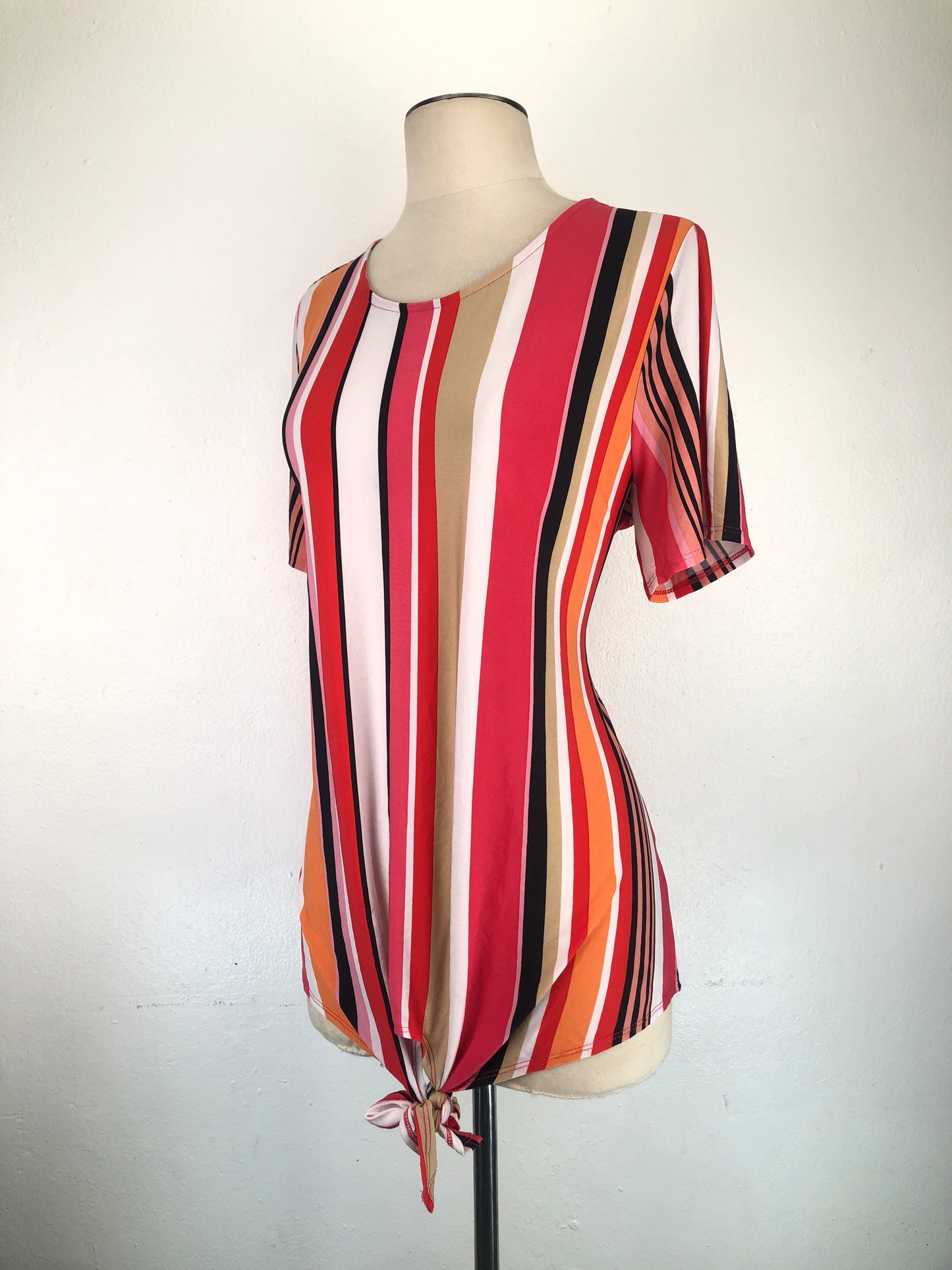 Blusa Multicolor De Rayas See Reverse