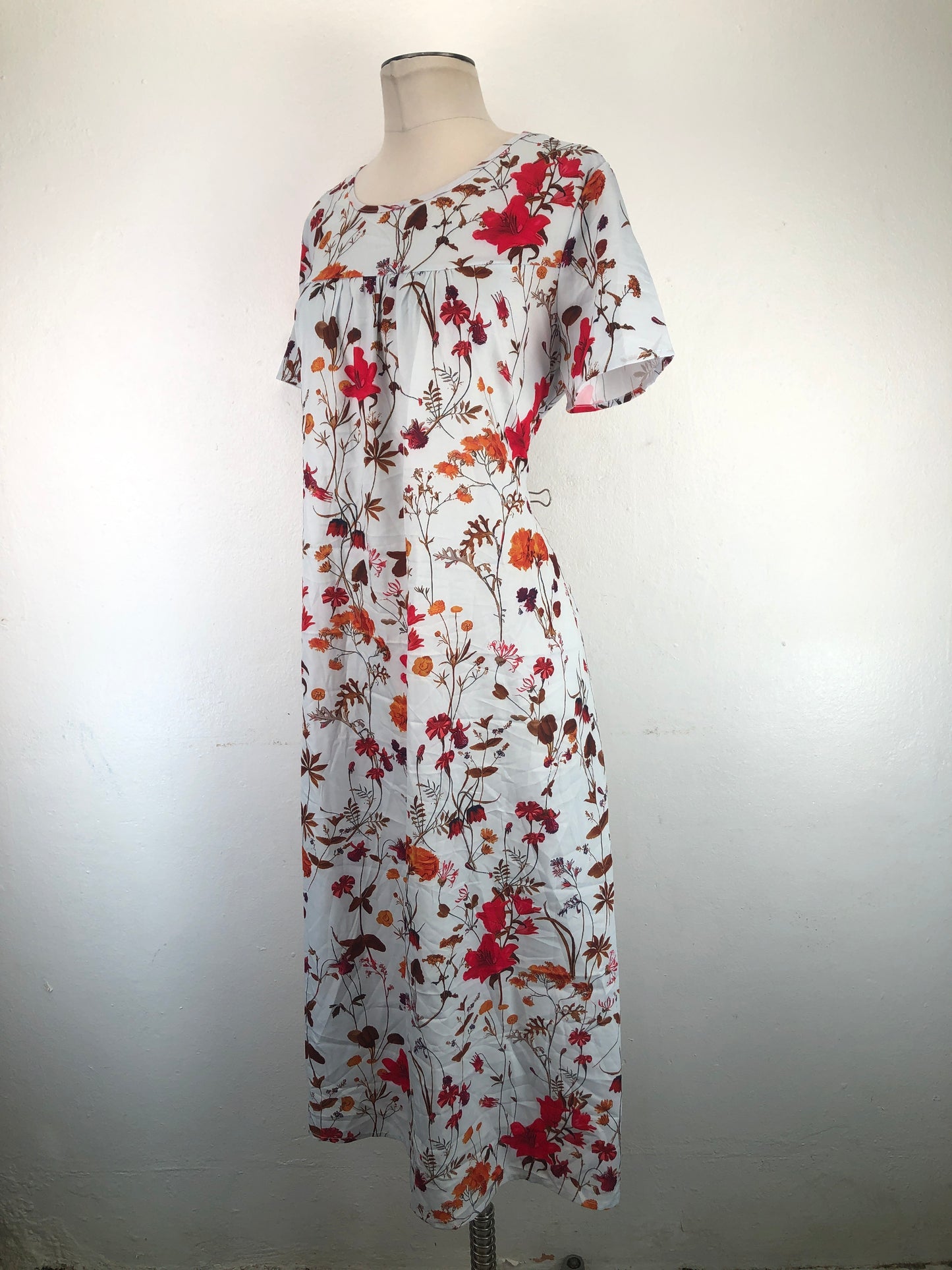 Vestido Blanco Floral Variangis
