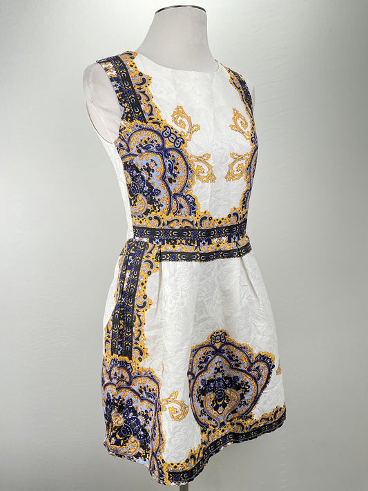 Vestido Blanco Floral Variangis