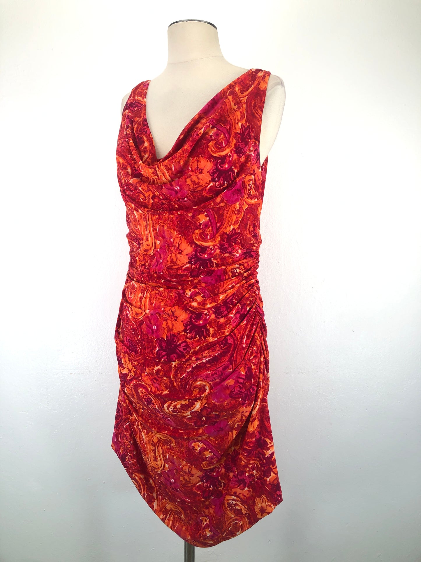 Vestido Naranja de Flores Lauren