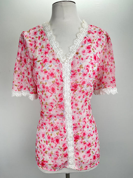 Blusa Rosado Floral Variangis