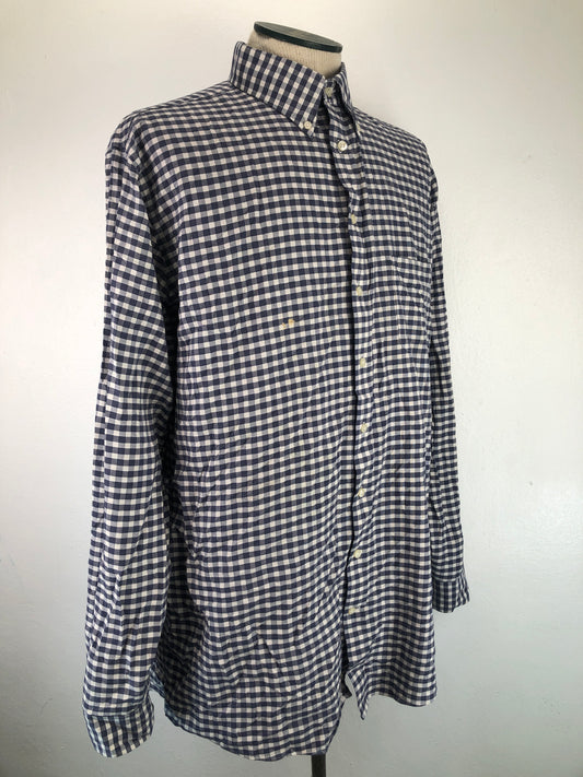 Camisa Crema De Cuadro Stafford