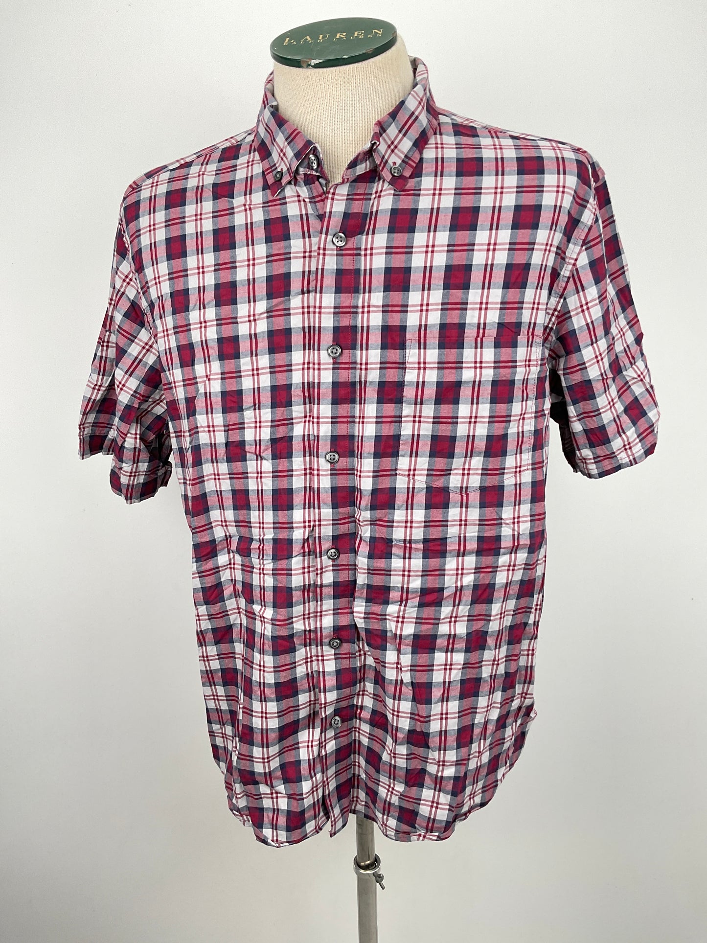 Camisa Rojo vino de Cuadro George