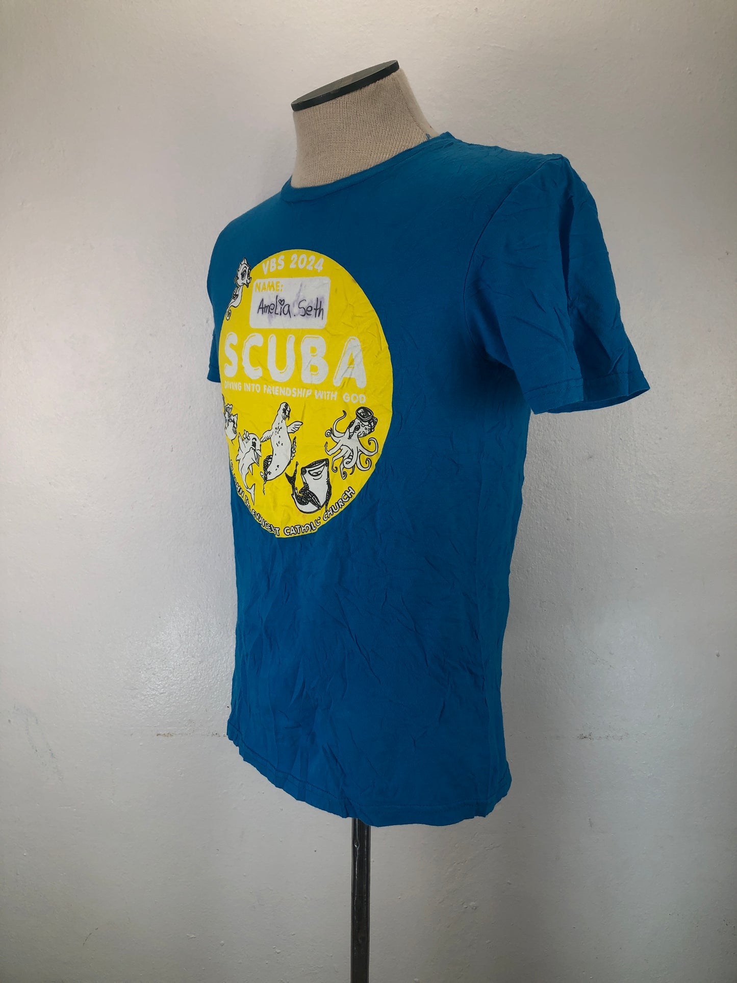 Camiseta Azul Gildan