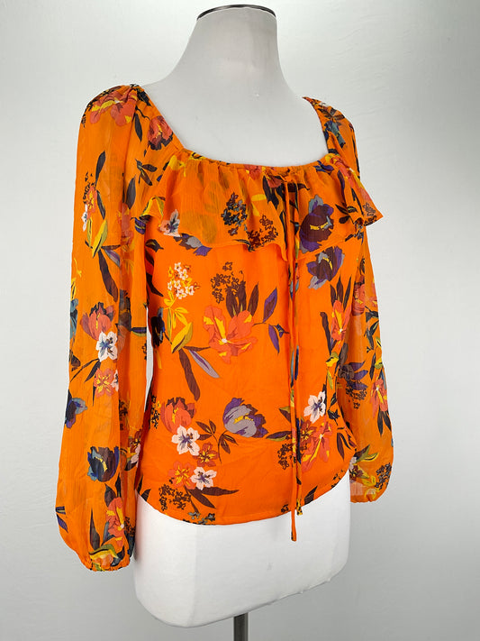 Blusa Naranja Floral Jessica Simpson