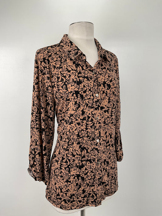 Camisa Marrón Floral Carolyn Taylor