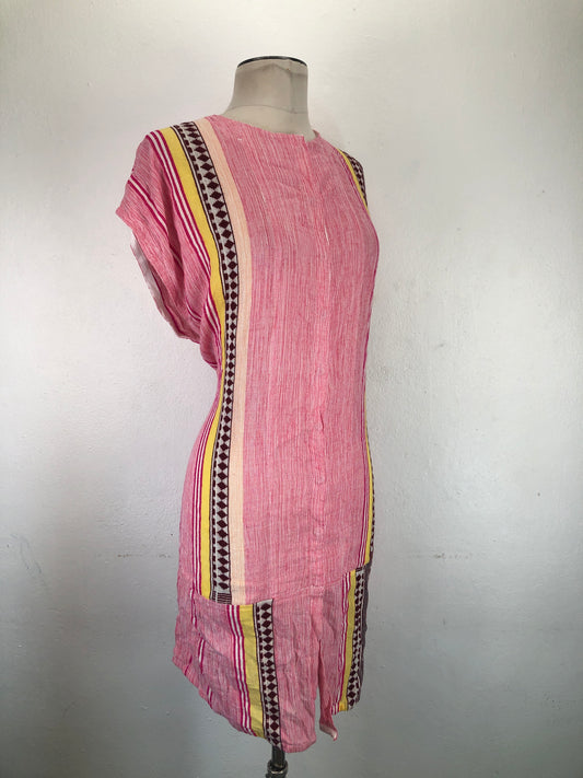 Vestido Rosado de Rayas Lemlem