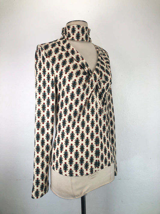 Blusa Crema de Flores Shein