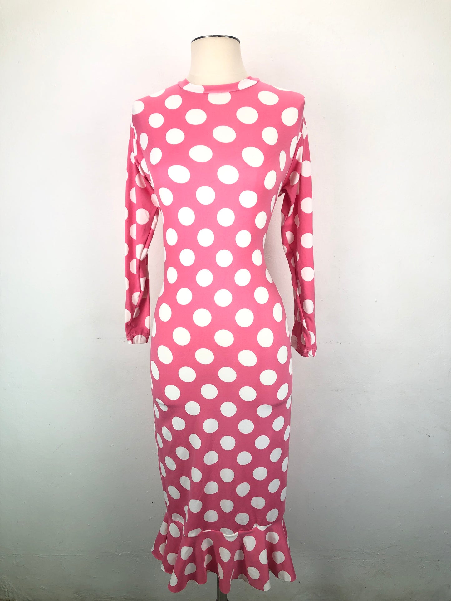 Vestido Rosado Lunares Variangis