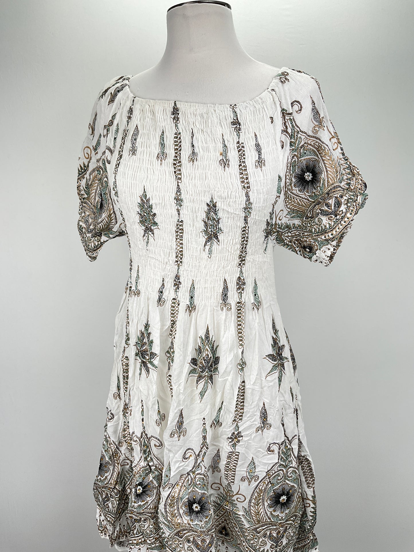 Vestido Blanco Floral Ana Rose