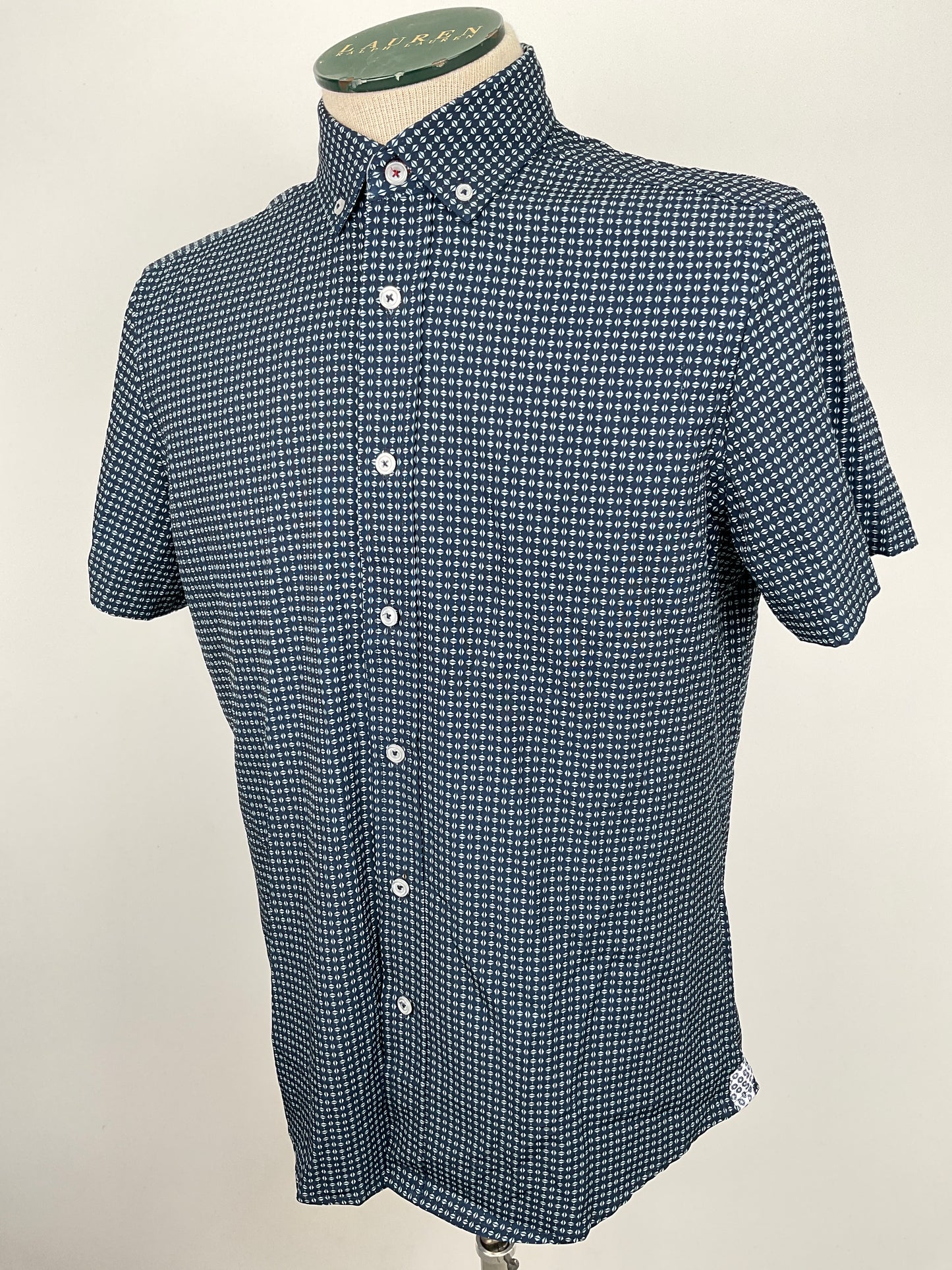 Camisa Azul marino de Lunares 4way