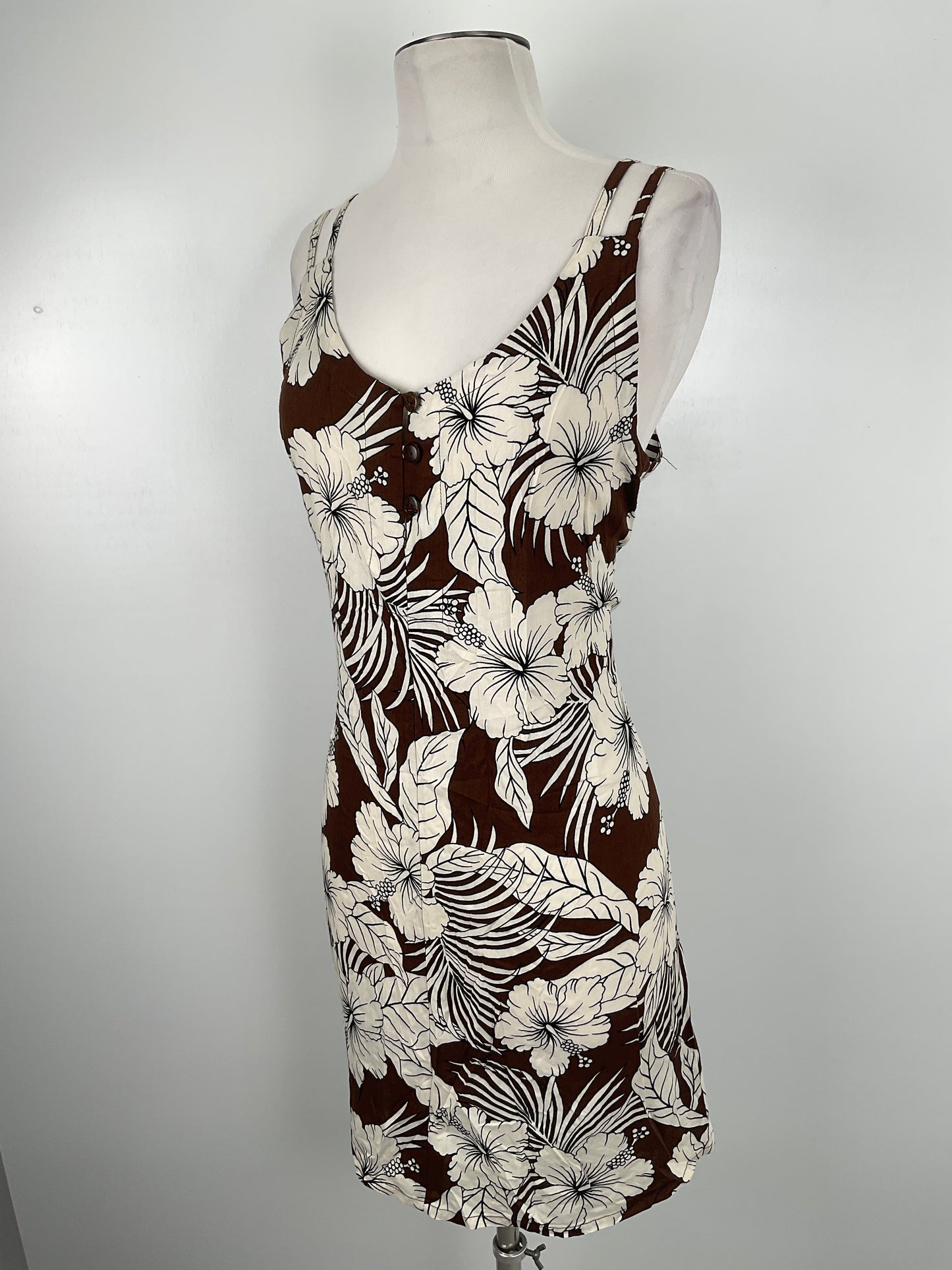 Vestido Marron Tiki Palm