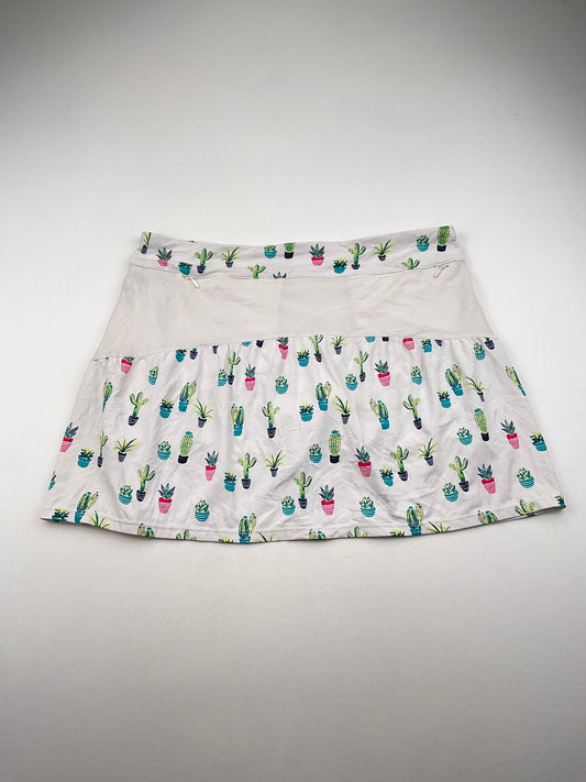 Falda Blanco Floral Deportivo Lillie Green