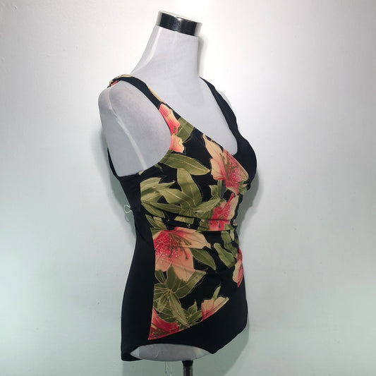 Traje de Baño Negro de Flores Roxanne