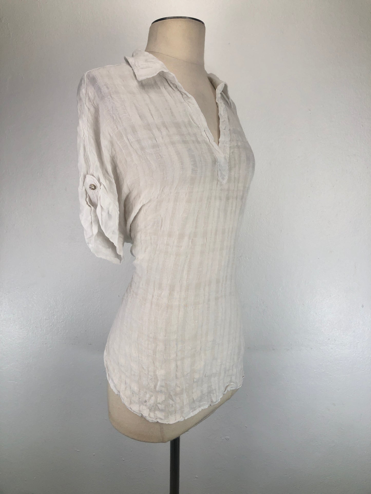 Camisa Blanco de Rayas Rachel