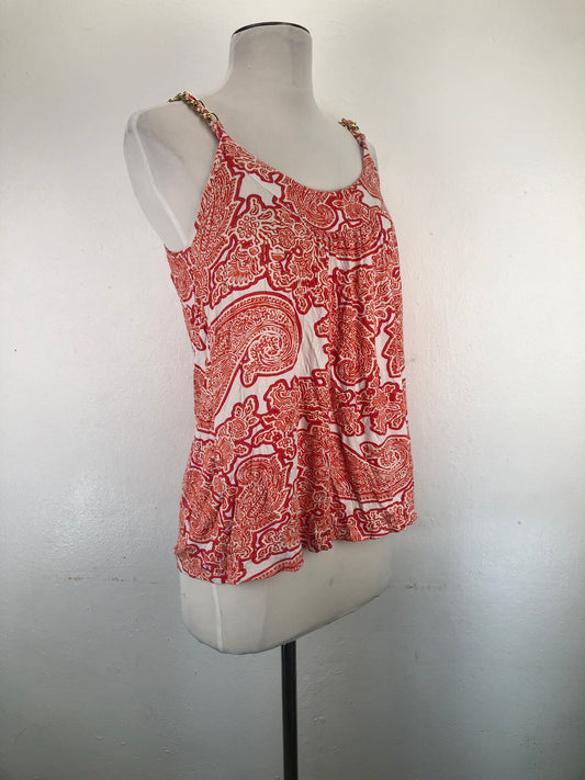 Blusa Naranja Floral Michael Kors