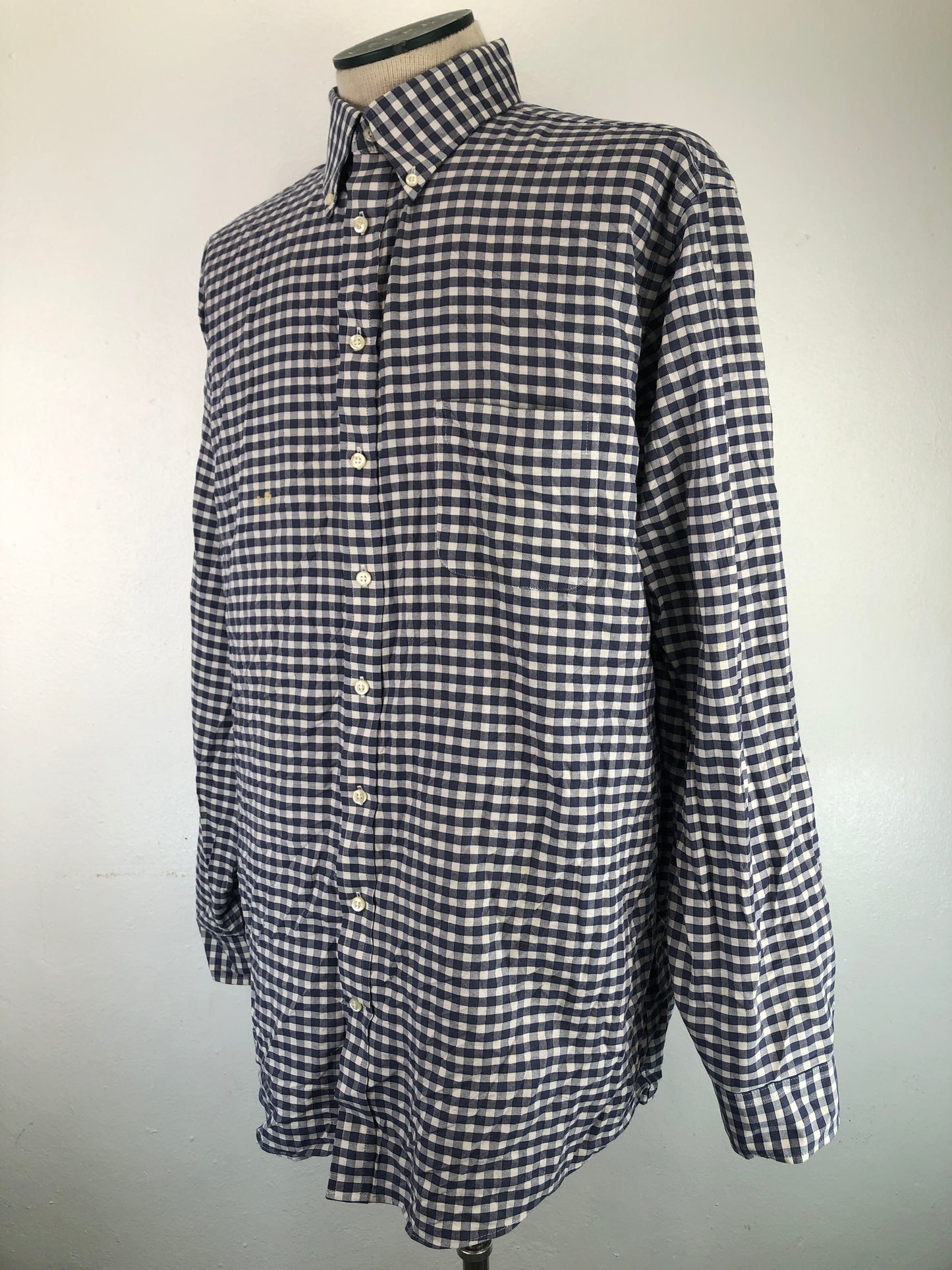 Camisa Crema De Cuadro Stafford