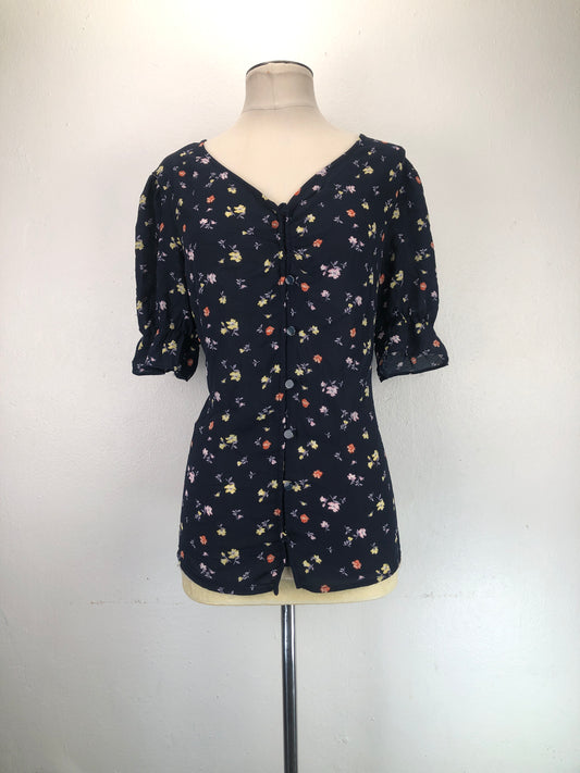 Blusa Azul marino Floral Perseption Concept