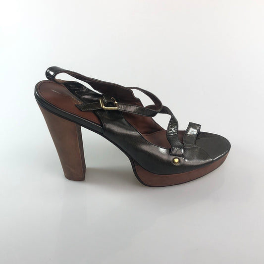 Zapatilla Verde Militar Brillo de Tacon A.B.S