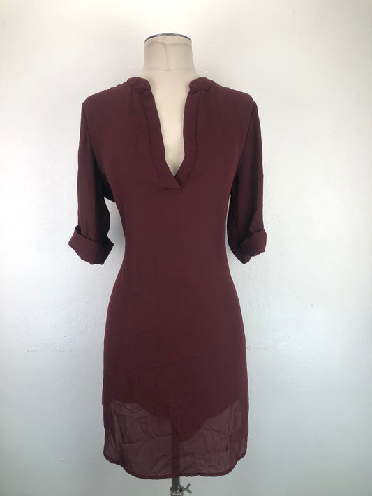 Vestido Camisero Rojo vino Simplicity