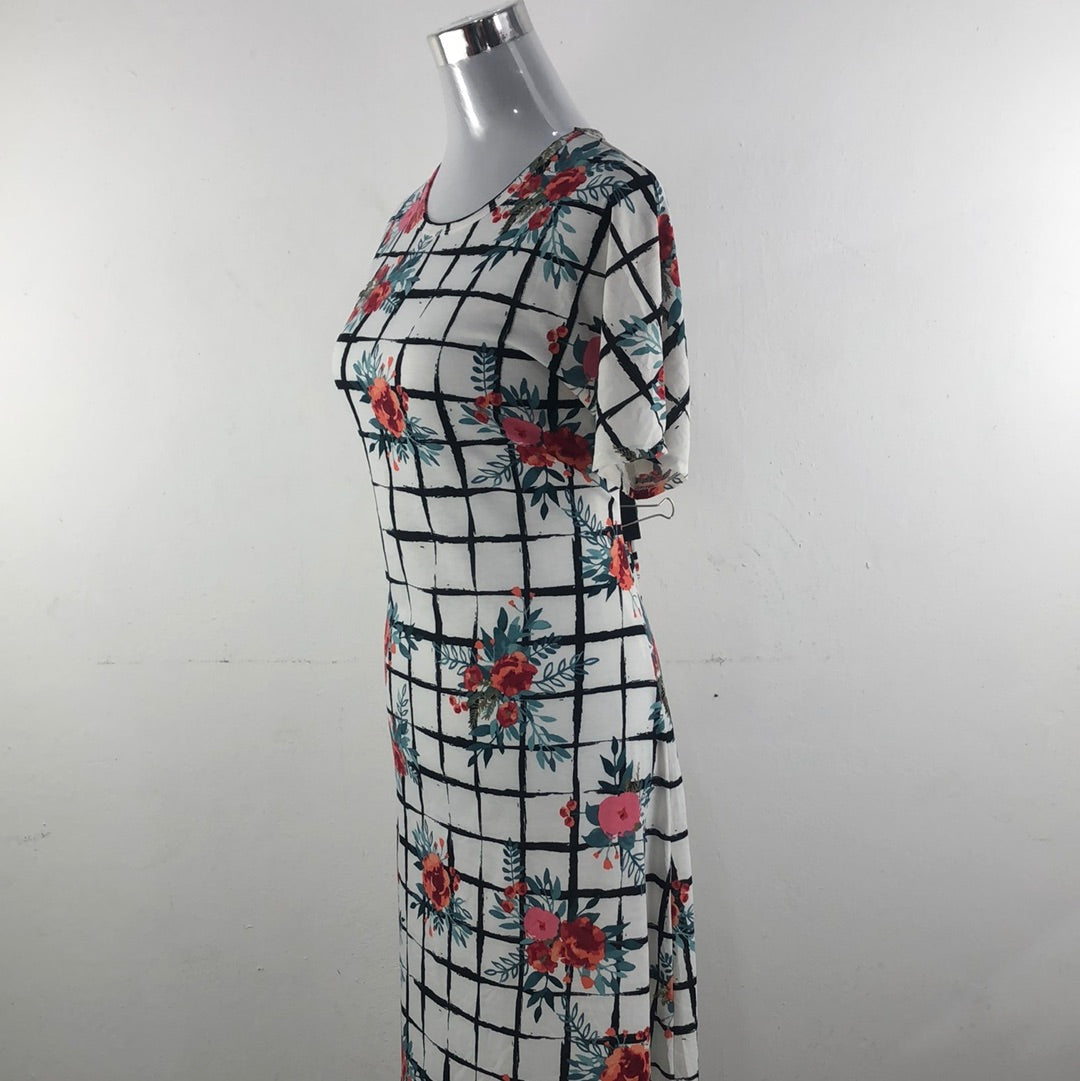 Vestido Blanco de Flores LulaRoe