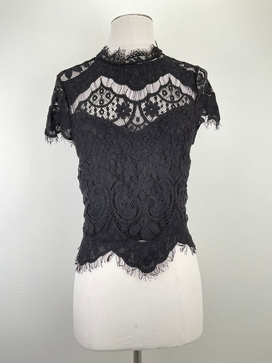 Blusa Negro Floral Iris