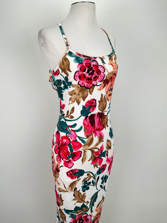 Vestido Blanco Floral Shein