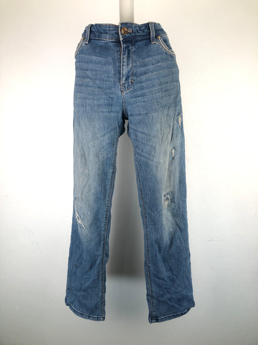 Pantalon Azul Jeans White Black