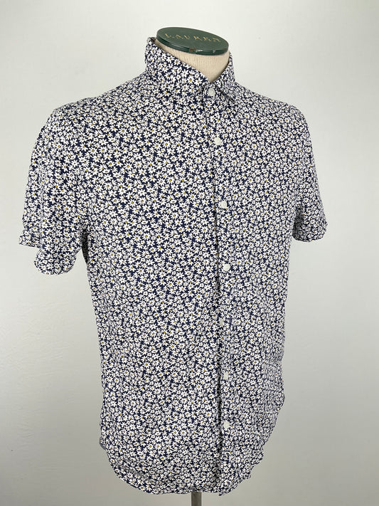 Camisa Azul marino Floral Express