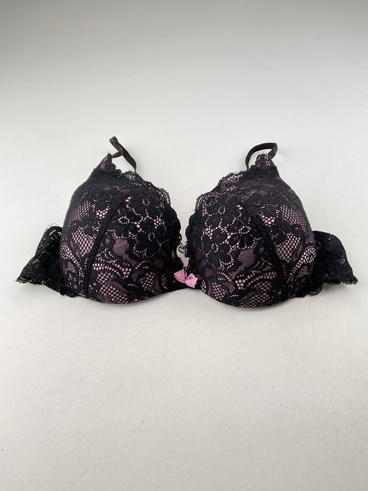 Brasier Negro Floral Victoria’s Secret