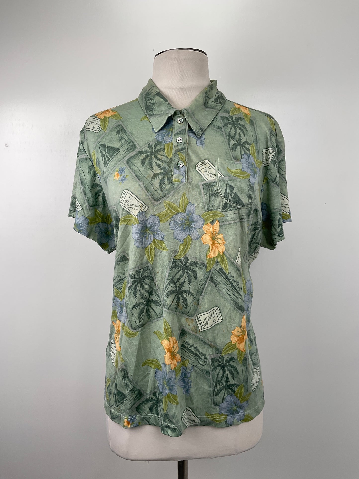 Camiseta Verde Floral Tommy Bahama