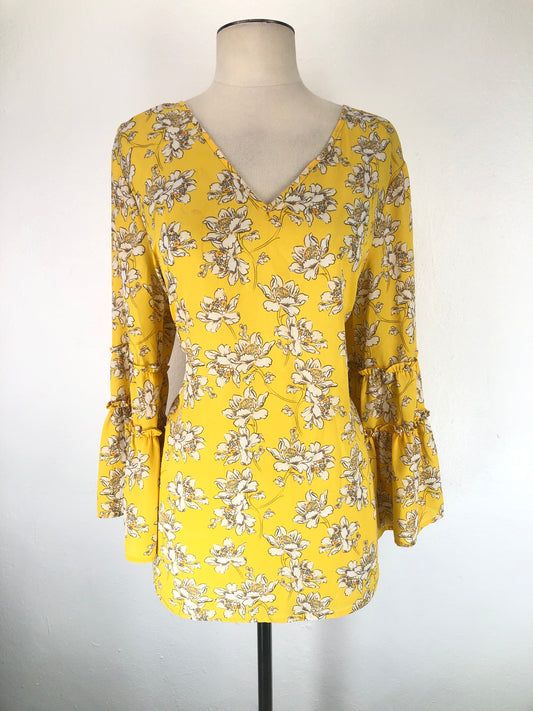 Blusa Amarillo de Flores Zac Rachel