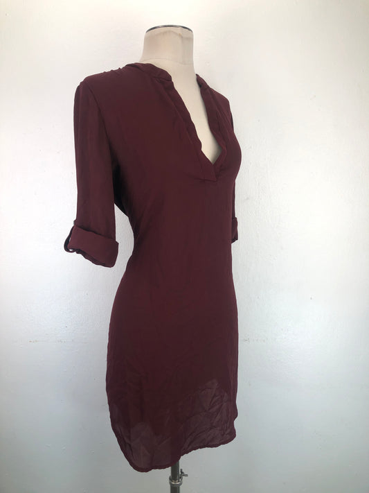 Vestido Camisero Rojo vino Simplicity
