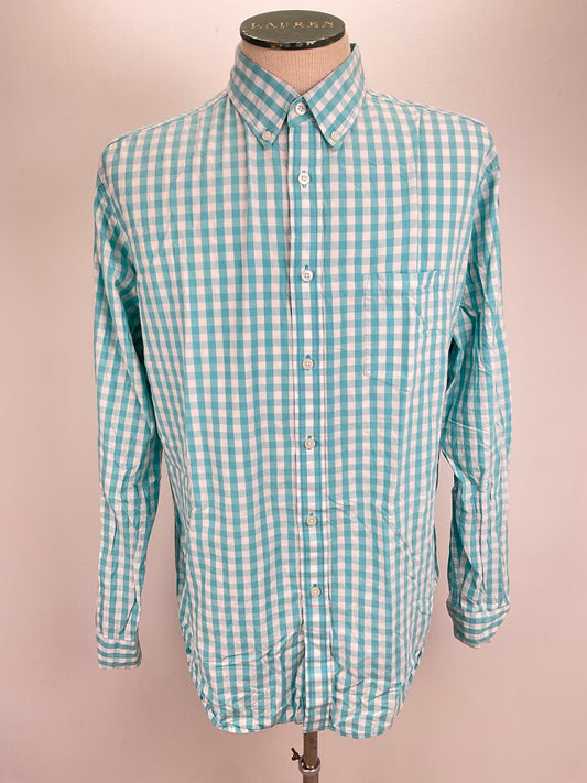 Camisa Azul claro de cuadro Merona