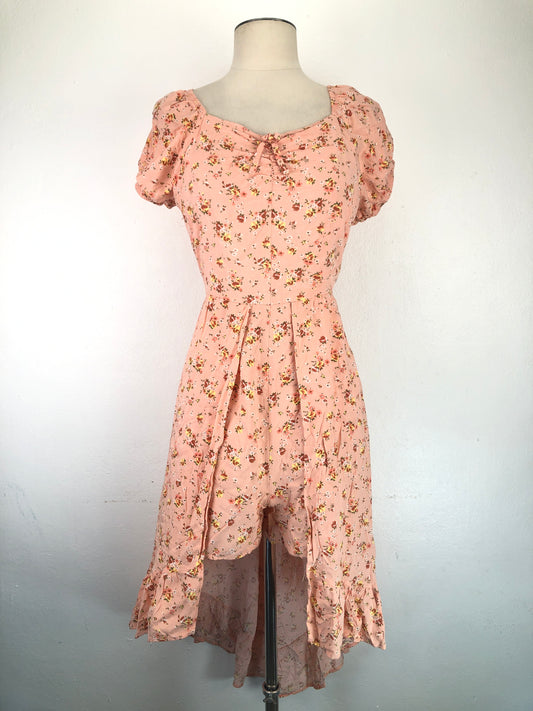 Vestido Rosado De Flores Art Class