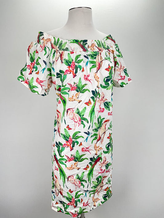 Vestido Blanco Floral Ann Taylor