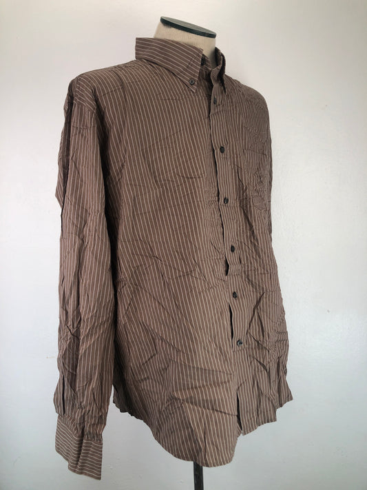 Camisa Marron De Rayas Dockers