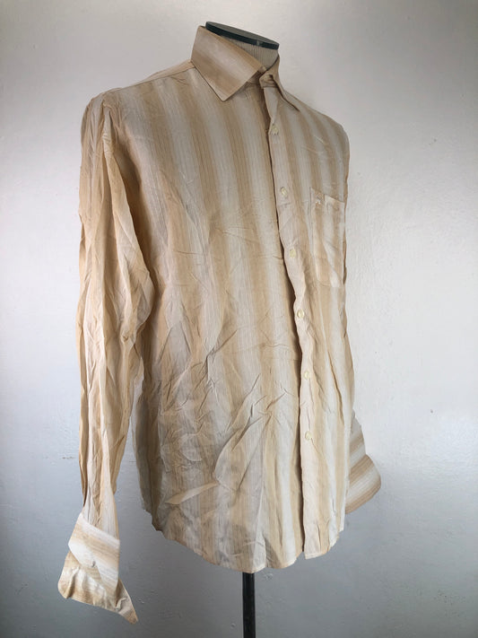 Camisa Crema De Rayas Stacy adams