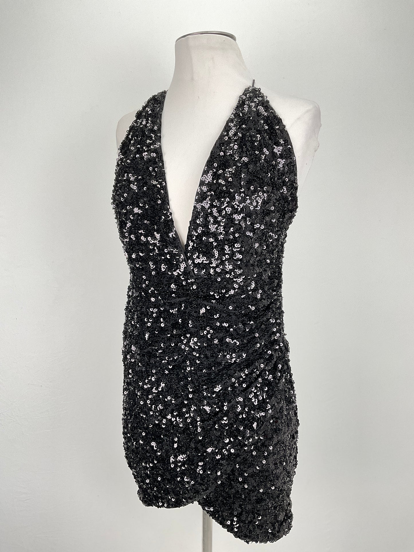 Vestido de Fiesta Negro de Brillo Variangis