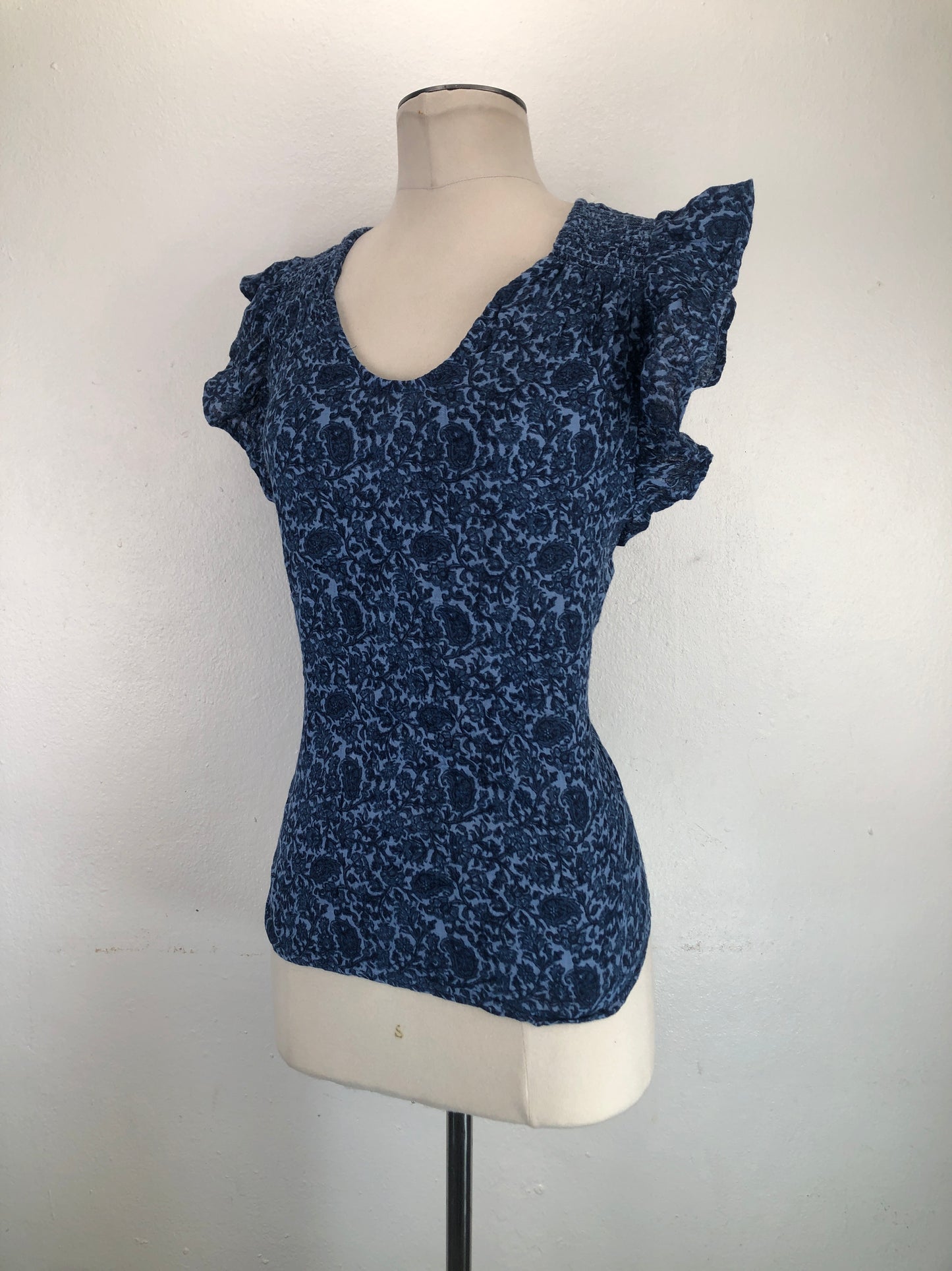 Blusa Azul Floral Style Co