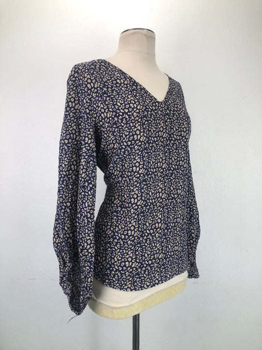 Blusa Azul marino de Lunares Shein
