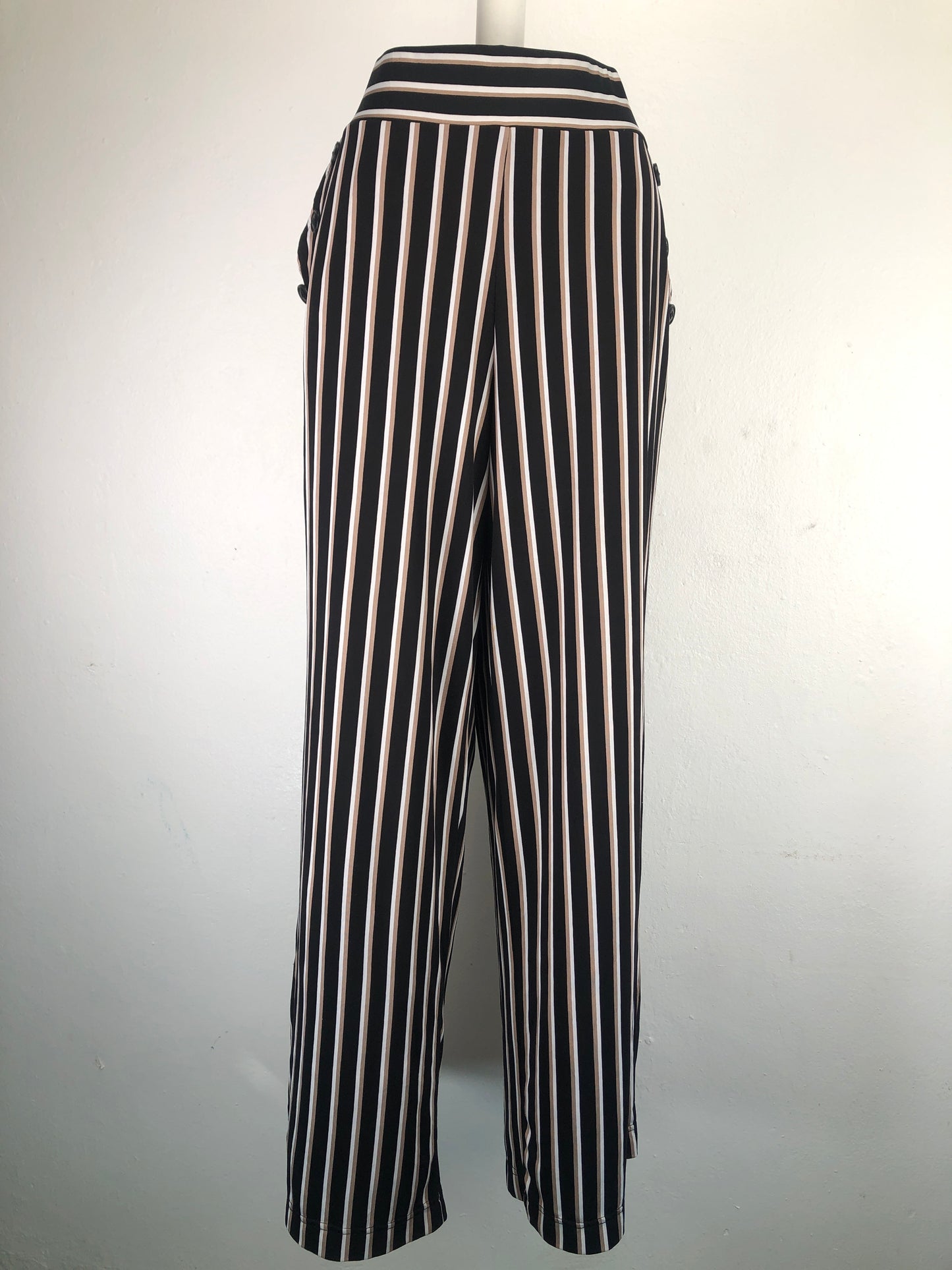 Pantalon palazzo Negro De Rayas Robert Louis