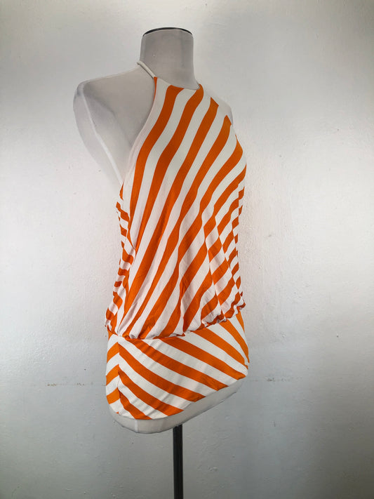 Blusa Naranja de Rayas Susana Monaco