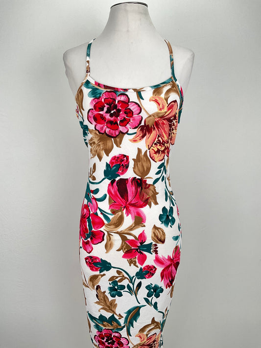 Vestido Blanco Floral Shein