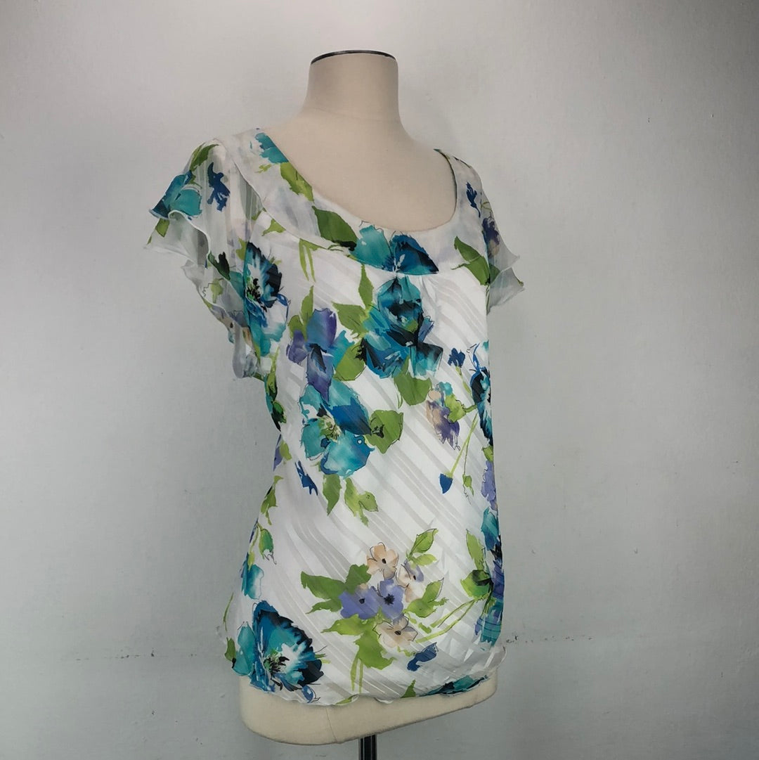 Blusa Blanco De Flores Cato